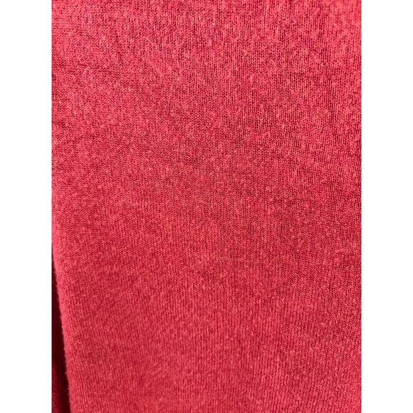 Geoffrey Beene XL Red V Neck Sweater Textured Knit Pullover Classic Casual - Picture 4 of 6